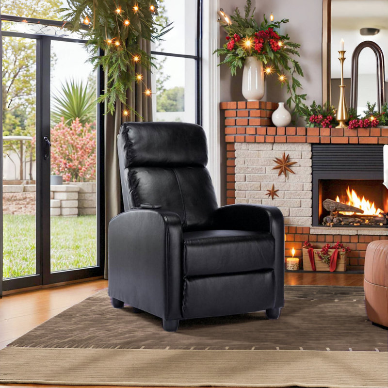 Fauteuil de massage compact en cuir respirant avec télécommande Maleah
