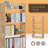 48.4" H x 23.6" W Bamboo Open Bookcase Bookshelf, Freestanding Display Storage Shelves for Bedroom Living Room Office-333639680