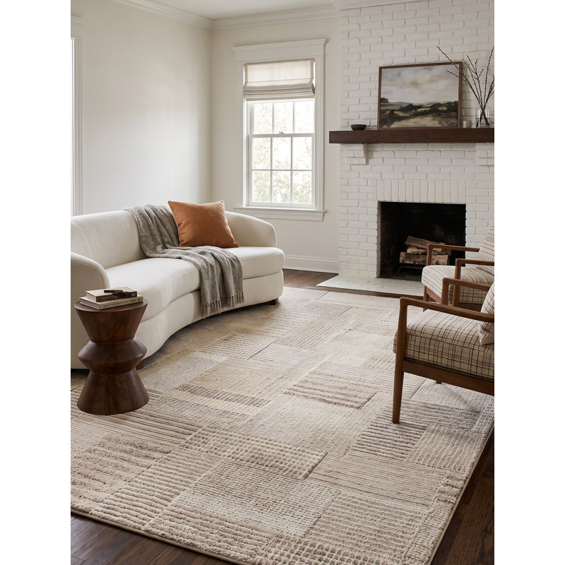 Zahi Handmade Wool Abstract Area Rug, Rectangle 5' x 8'