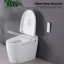 Combinaison de bidet de toilette intelligente avec buse autonettoyante, siège chauffant, veilleuse, commande à bouton, chasse d'eau en cas de panne de courant, fermeture en douceur, chasse automatique, avec télécommande