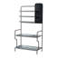 Étagère de rangement en métal 36 po x 18,5 po x 70 po pour l'extérieur