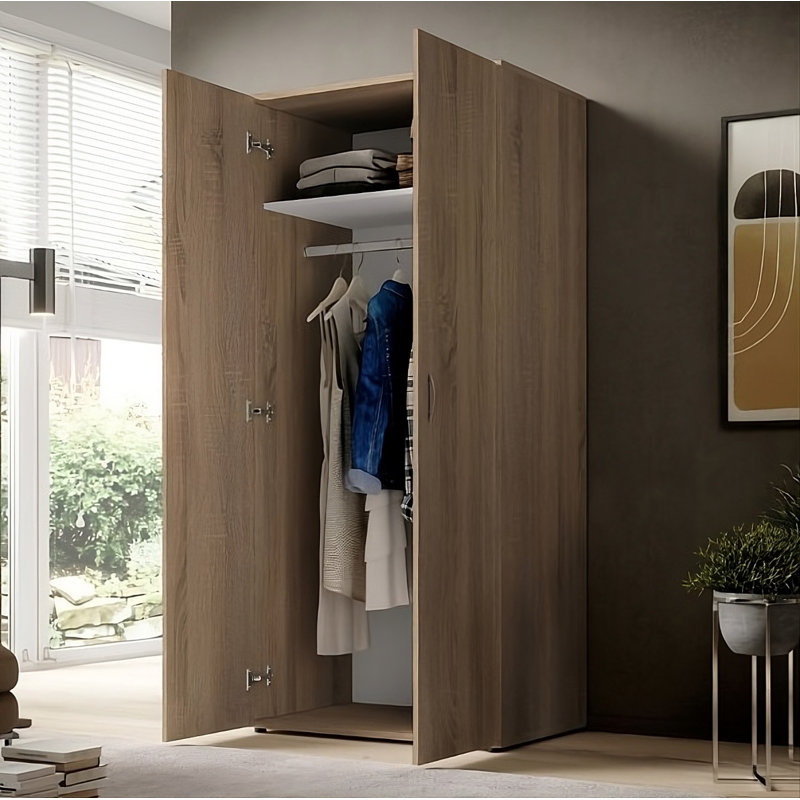 Sedney Manufactured Wood Wardrobe, White Matte