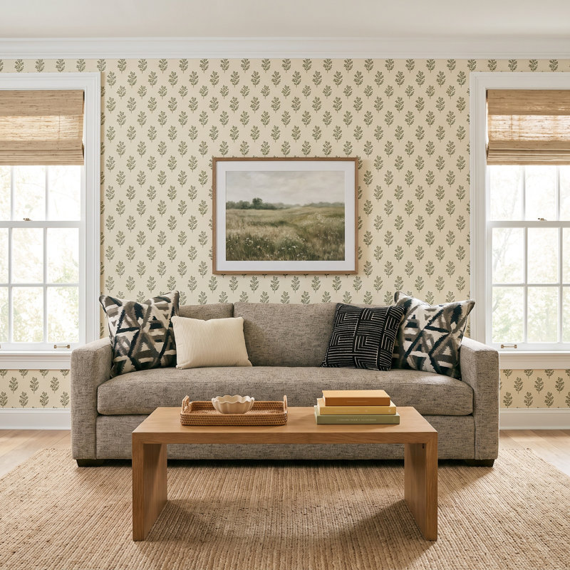 Jorel 99'' Upholstered Sofa, Mister Gray Tweed