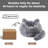 Modern Whimsical Style Cat Shaped Bean Bag Chair, Soft Faux Rabbit Fur Lazy Sofa with Detachable Tail Pillow for Adults & Kids-1466484952