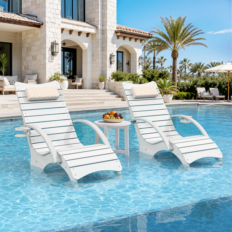Michelle Aquawave Outdoor Chaise Lounge (Set Of 2), White