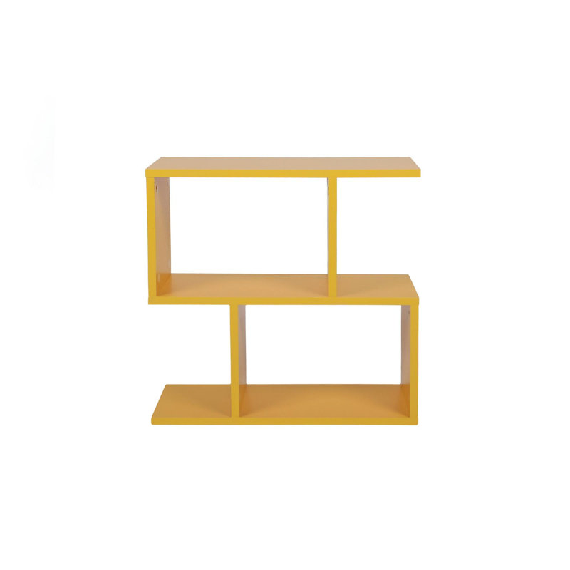 Table de bout avec tablette de plancher, Jaune