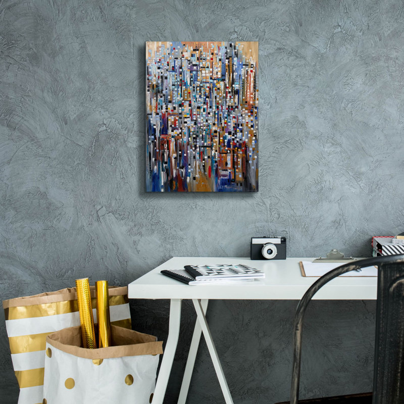 «Ellyne Abstract Life On Canvas» par Ekaterina Ermilkina, reproduction, H 16 po x l 12 po x P 0,75 po
