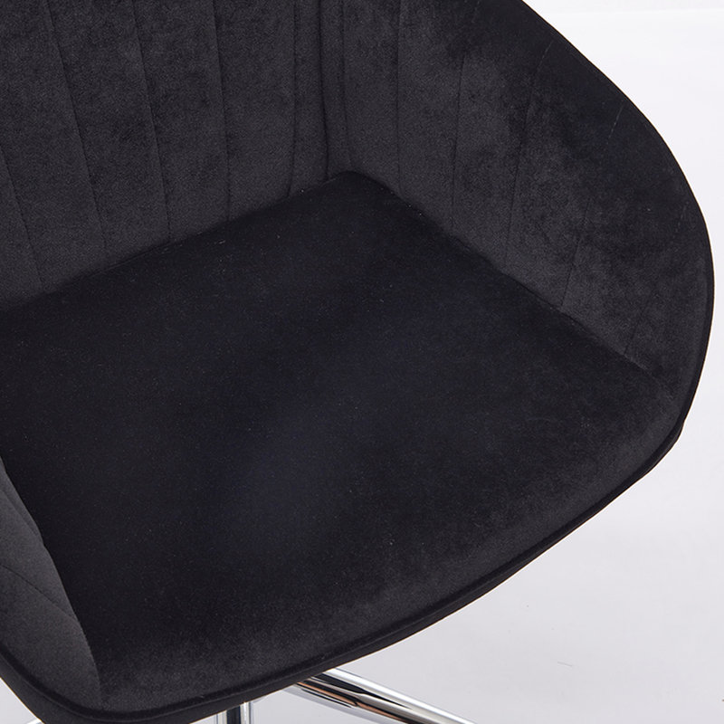 Chaise de bureau ergonomique, revêtement en velours, base argentée, minimise l'inconfort physique, style, structure et améliore le confort général