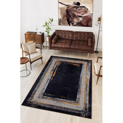 Eco-Friendly Area Rug (2 ft x 3.3 ft), 100% Polyester, 650 g/m² | Antibacterial & Non-Slip PVC Dot Underside, Pile Height: 0.2 inches | Machine Washable, Digital Print Design, Perfect for Living Room & Bedroom Decor