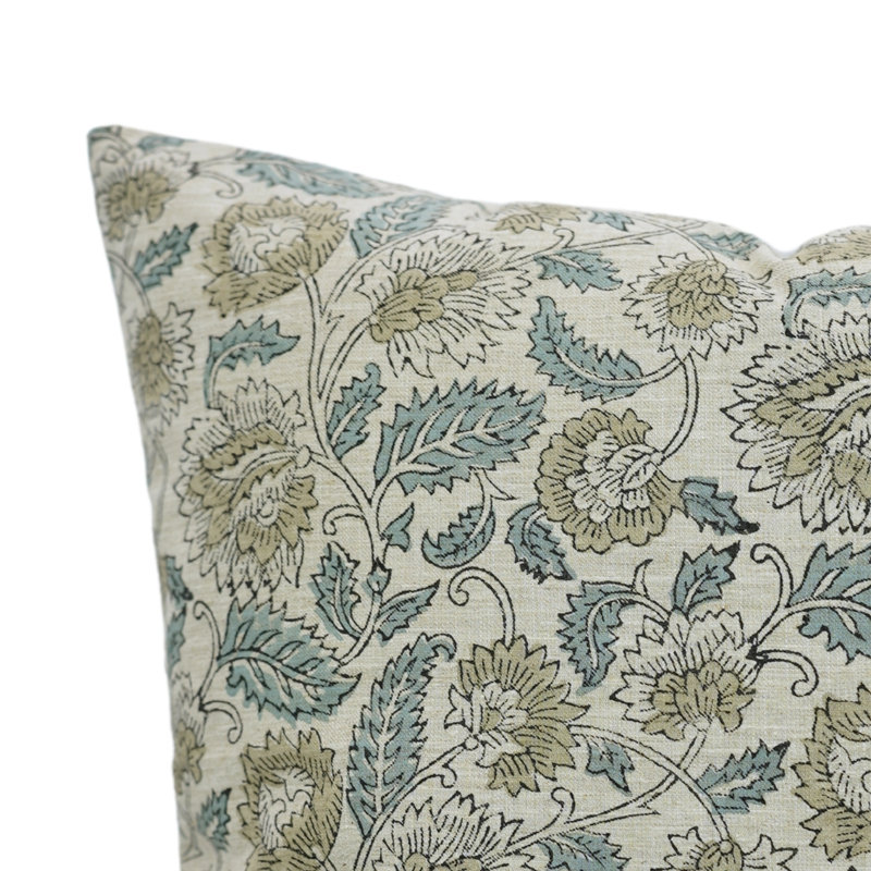 Coussin décoratif à motif floral imprimé bohème, coussin décoratif bohémien bohémien, 20 x 20 pouces artisanal fait à la main, confortable, décoration, par Divin Mandakni