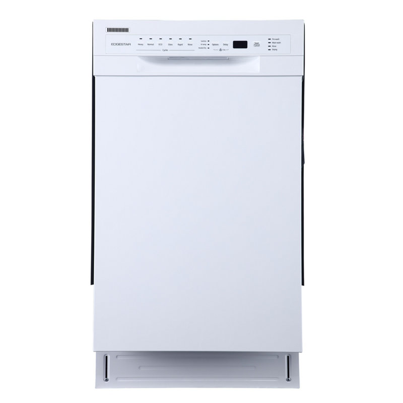 18" 52 dBA Built-In Full Console Dishwasher, White