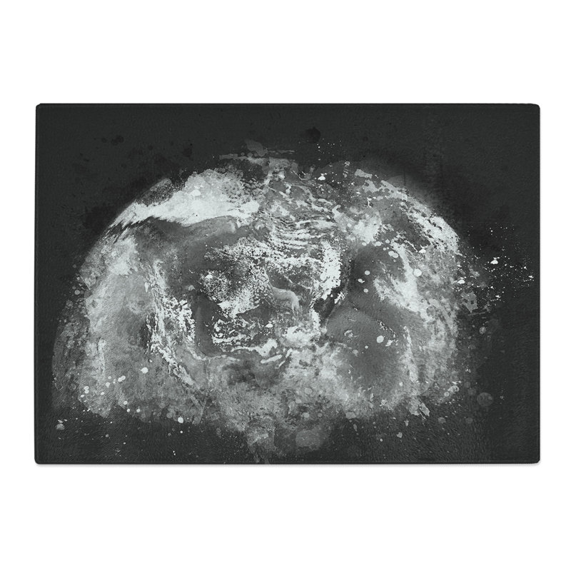 Tempered Glass Amazing Image of Earth Art Paint Splash Chopping Board, 20 cm x 28.5 cm