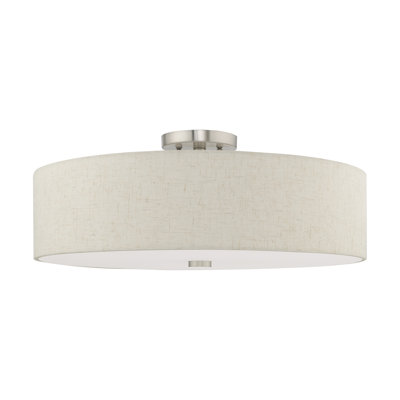 Flaire Fabric Semi Flush Mount