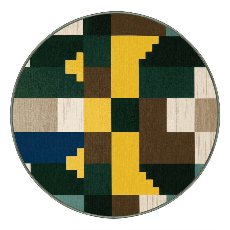 Angular Earth Rug, Round 8'