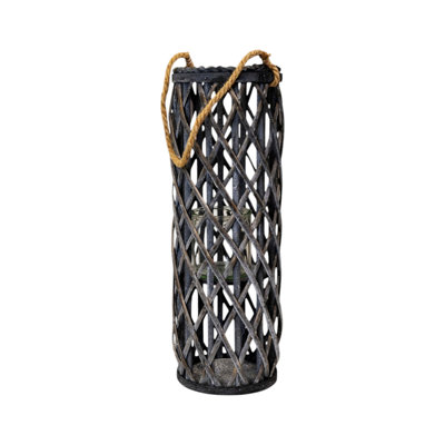 H Tabletop Lantern Holder with Candle Included