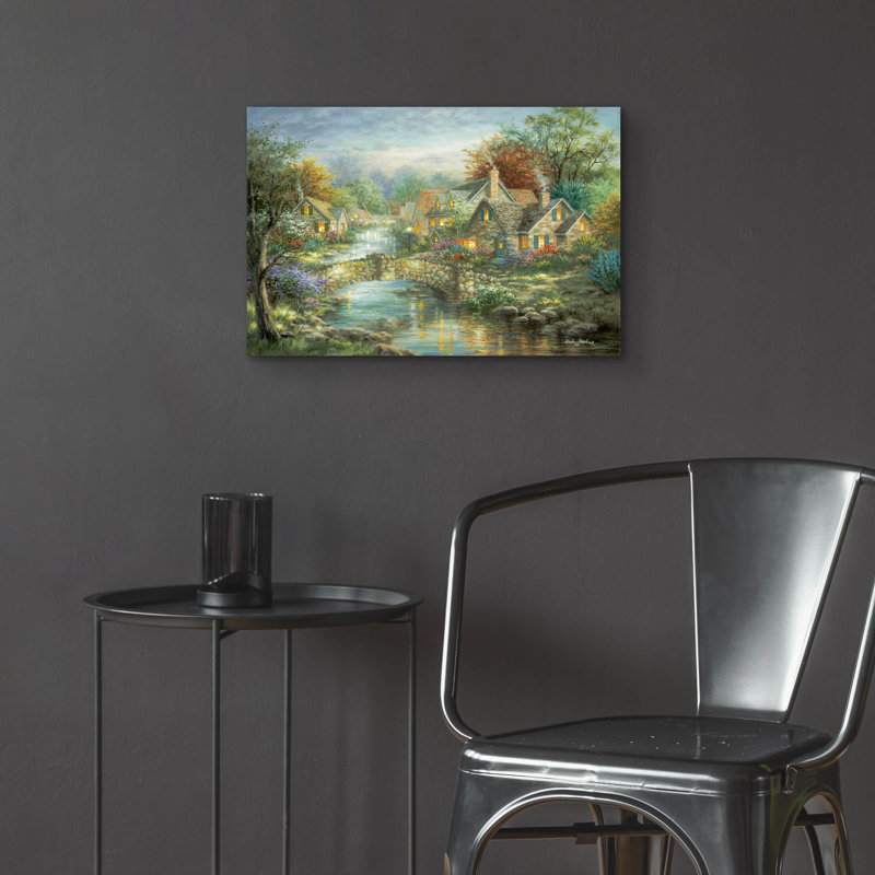 Art mural en verre épique «Stonehedge Bridge» par Nicky Boehme, 24 po x 16 po, H 16 po x l 24 po