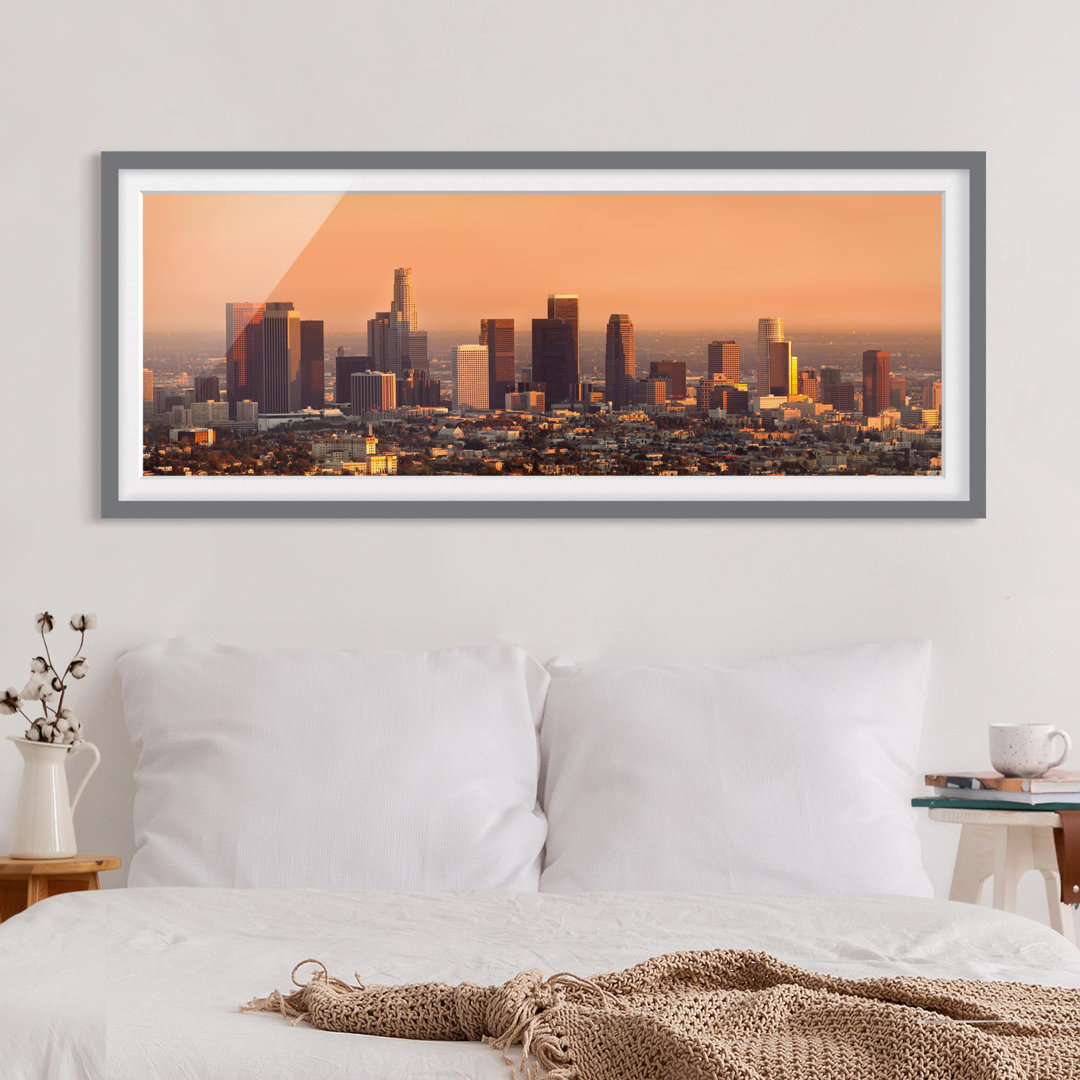 Gerahmter Grafikdruck Skyline of Los Angeles