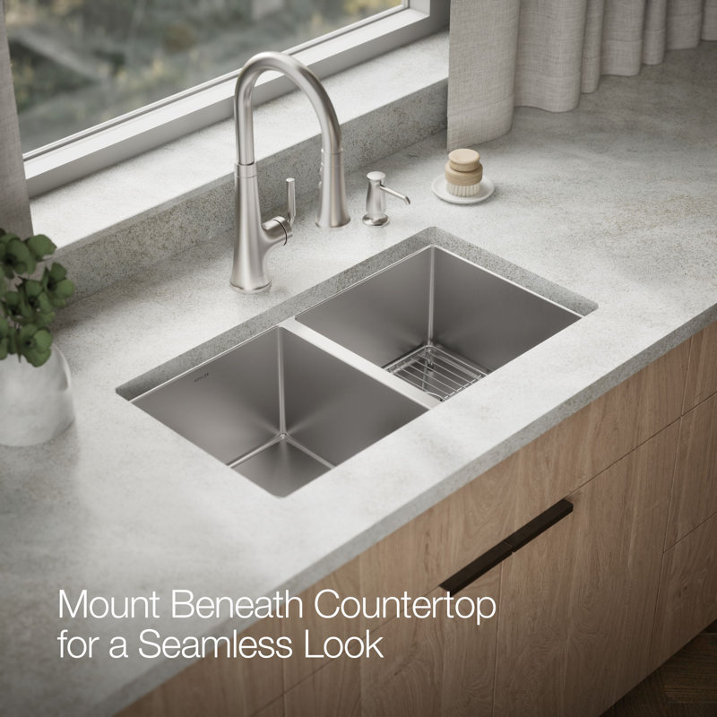 Strive 29-1/2 In. Undermount Double-Bowl Kitchen Sink