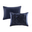 Magnifique édredon bleu marine 7 pièces - édredon Opulence, taies décoratives, coussins et jupe de lit froissée - option de literie de luxe chic et facile d'entretien-117417210