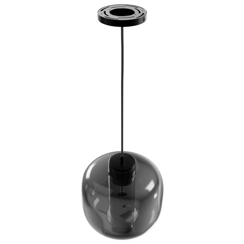 Cosmopolitan 1 Light Pendant, 108" H x 11" W, Gun Metal