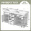 59-Inch Double Sink Bathroom Vanity with SMC Sinks, MDF Cabinet, 4 Doors, 1 Divided Drawer, 2 Storage Drawers, 2 Flip Drawers, Soft-Close Doors and Drawers
