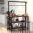 Kitchen Island, Bakers Rack, Island Table For Kitchen,3 Tier Microwave Stand Oven Shelf With Storage, Storage Shelf For Kitchen Dining Room Living Room,3 Hooks
