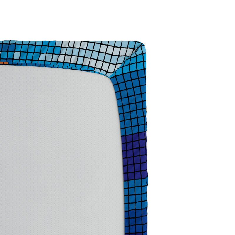Microfiber Geometric Fitted Sheet, Twin Fitted Sheet