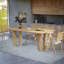 Table de salle à manger en bois massif de 80 po x 42 po pour 8 personnes - finition naturelle, base piédestal, table de salle à manger moderne pour la salle à manger