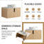 Meuble-lavabo mural de 30 pi avec armoire en bois naturel, vasque en marbre, design moderne, rangement généreux et fabrication en contreplaqué durable (type C)