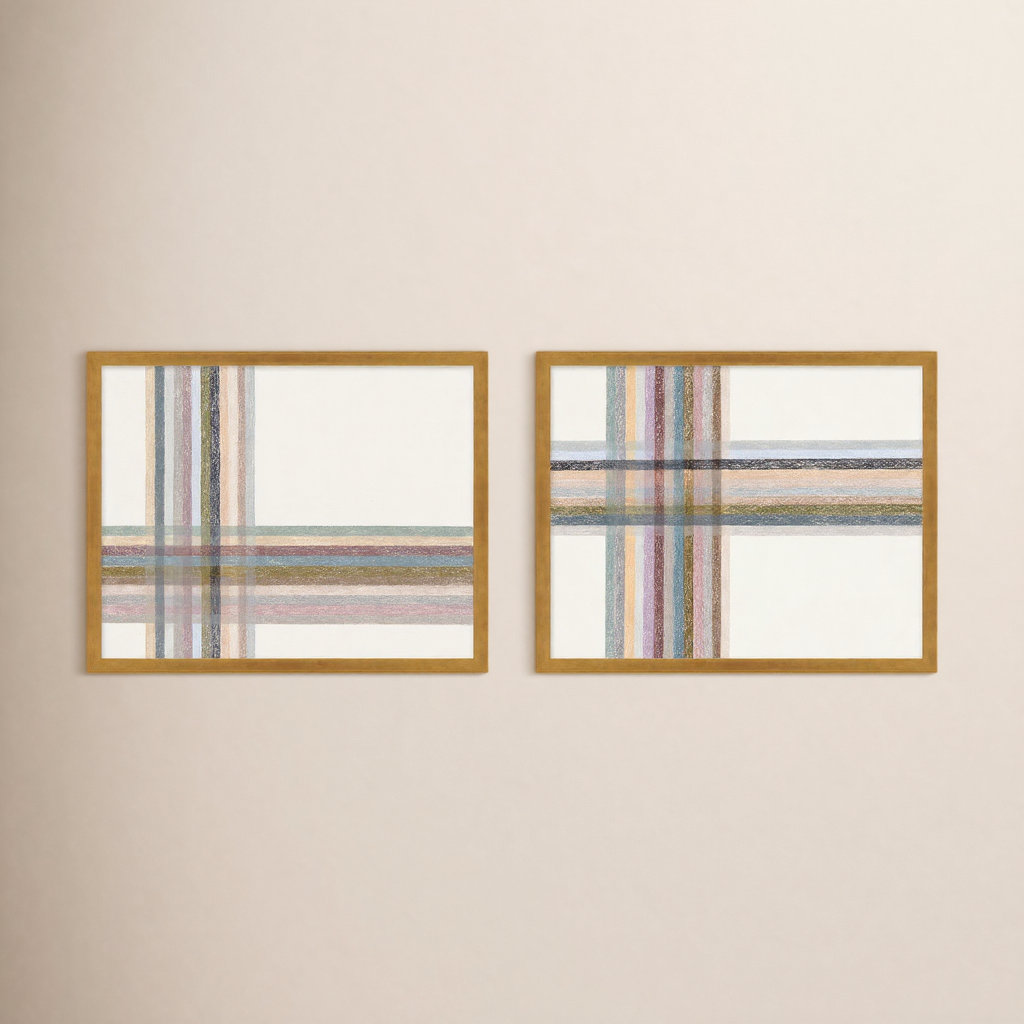 Lagos "Intersections Horizontal" Print, Gold Framed, 30" W x 24" H