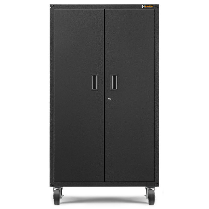 Ready-To-Assemble Mobile Storage Cabinet, Black
