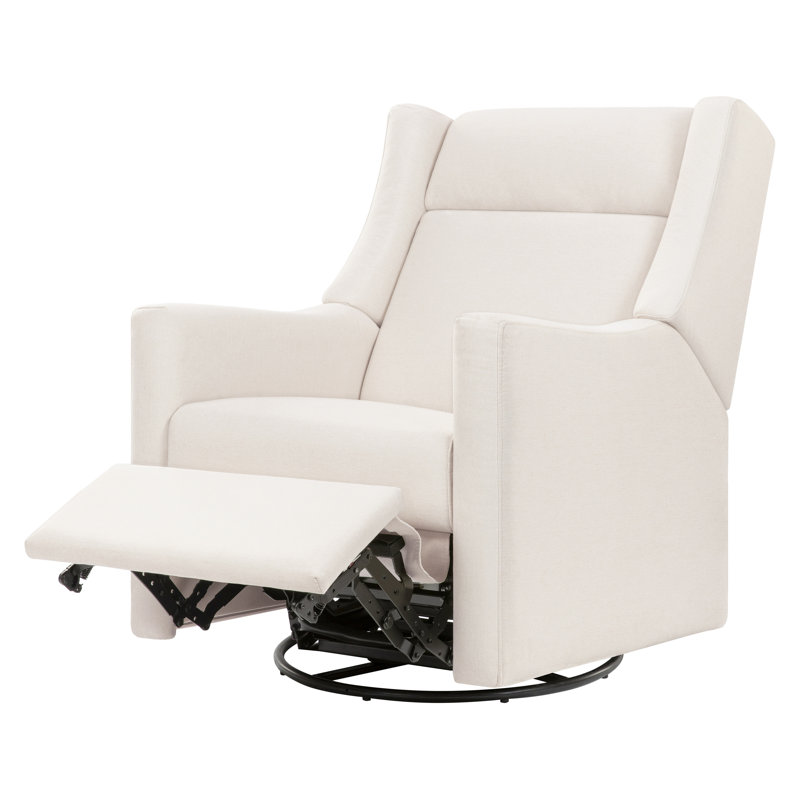 Kiwi Deluxe Power Recliner and Swivel Glider with Heat and Massage, Performance Cream Eco-Weave
