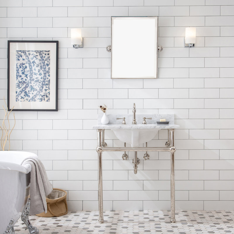 Ensemble de meuble-lavabo simple 30 po Copeland, Nickel poli, Robinet inclus