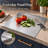 Food Grade 304 Stainless Steel Pastry Board, Z-Shape Counter Lip Cutting Board, Large Kitchen Countertop Protector for Dough, Meat & Veggies