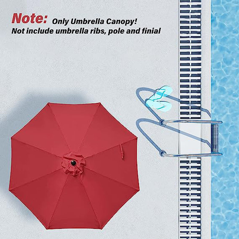 Housse de remplacement pour parasol 9 pi, Rouge