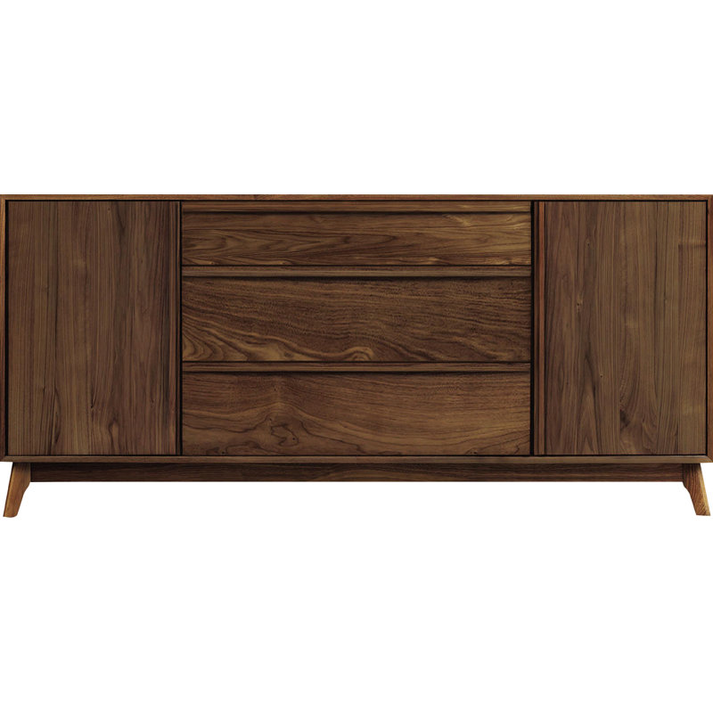 Catalina 66.13'' W Solid Wood Sideboard, Natural Walnut