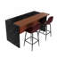 Table moderne avec 2 tabourets de bar, ensemble de table de salle à manger avec éclairage DEL pour la salle à manger-1027528570