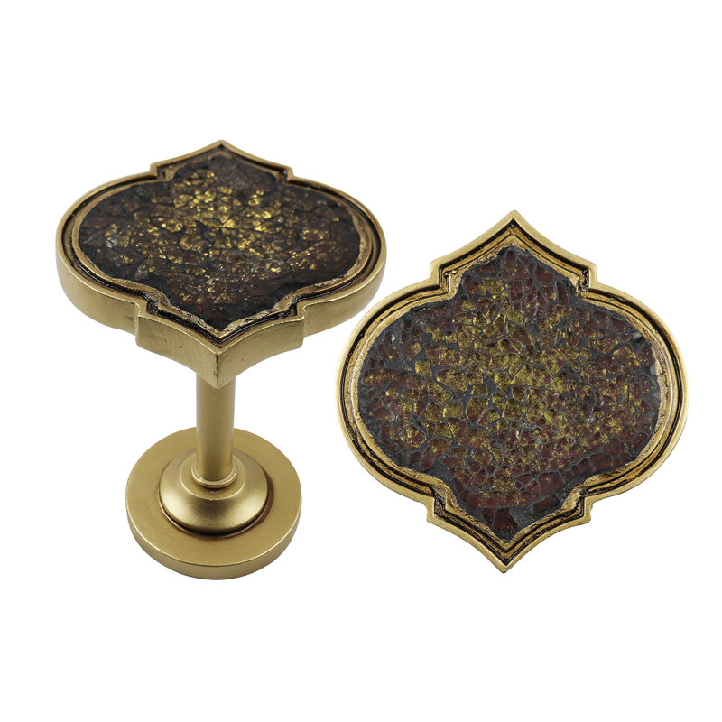 Retenue de rideaux Agosto, Doré / mosaïque