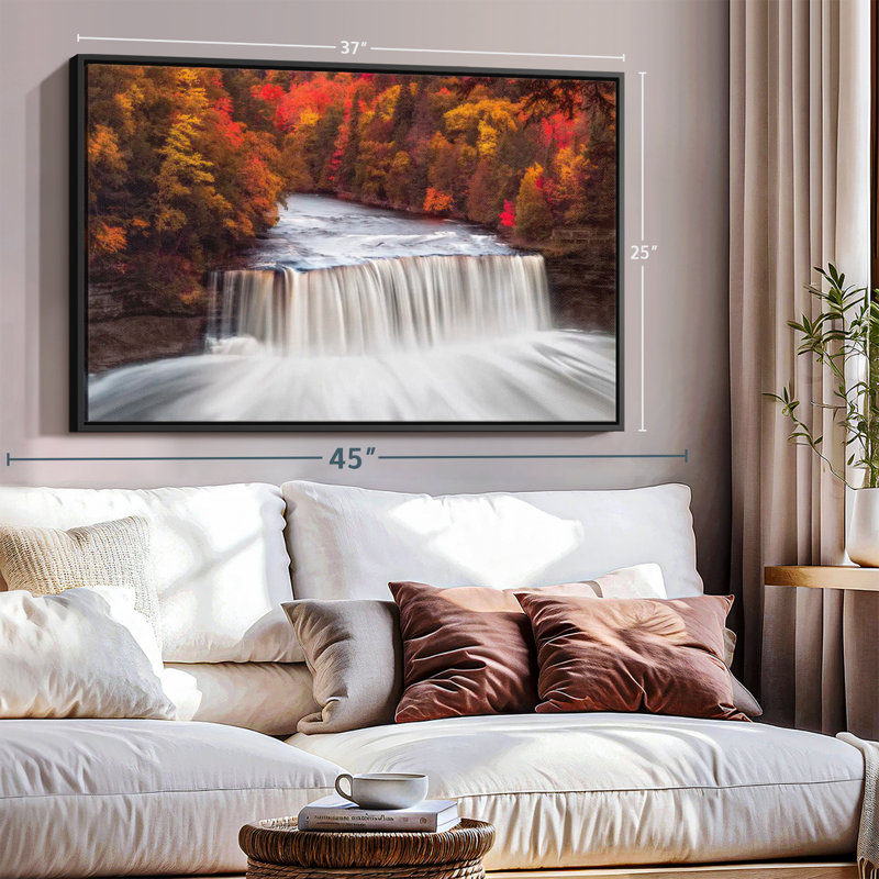 «Tahquamenon Falls in Autumn Wall Art», H 25 po x l 37 po