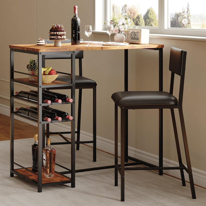 2 - Person Counter Height Dining Set, Brown