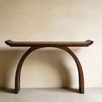 Console en bois massif de style américain.