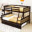 Keyonah Twin Over Full Wood Bunk Bed With Trundle, Convertible Ladder And Guardrail-1024792867
