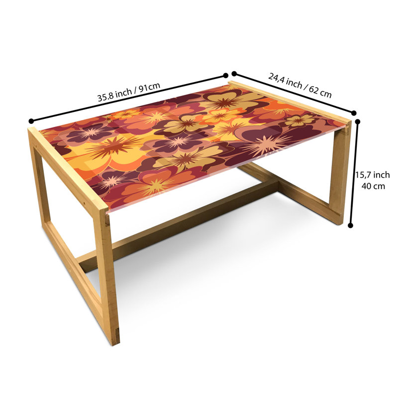 Jabrel Trestle Coffee Table, 40cm H x 91cm W x 62cm D