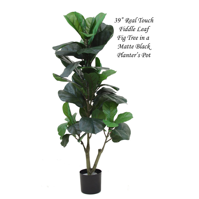 39'' Faux Fiddle Leaf Fig Tree in Pot