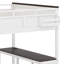 Grand lit mezzanine avec bureau, charge USB et tablettes de rangement