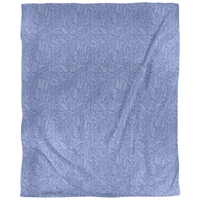 Tissu ditsy, bleu, L 54 po x l 36 po, Lin naturel paloma