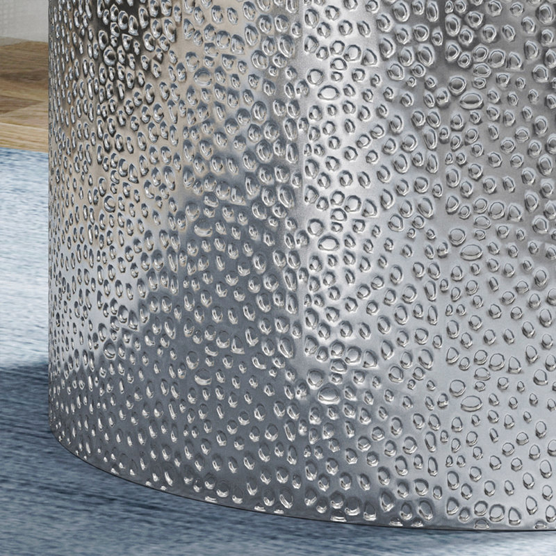 Table d'appoint en métal, Argent argent