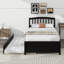 Base de lit simple avec lit gigogne en bois-1496115457