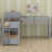 Functional L-Layout Bunk Bed with Built-In Desk, Utility Drawers, and Convenient USB & Electrical Ports-1032454310