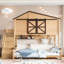 Lit superposé simple au-dessus de double avec portes coulissantes et tablettes de rangement PlayNest